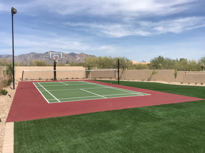 Tucson Pickleball Court and Basketball Net